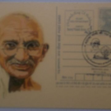 Gandhi postcard  New delhi 2