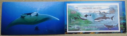 India-Philippines Joint Issue Butanding & Gangetic Dolphin Presentation Pack - Image 2