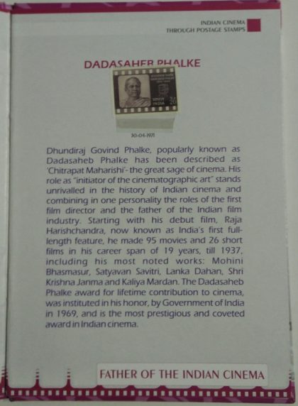 Indian Cinema Through Postage Stamps Presentation Pack - Image 2