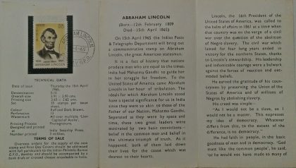 15 Apr. 65 Abraham Lincoln. Personality, American President  (SBR) - Image 2