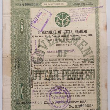 Indian Promissory Note Value 100 rupee watermark "G.O.I" - 14