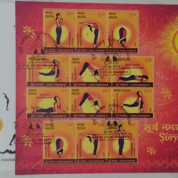 Surya Namaskar (Miniature Sheet First Day Cover)