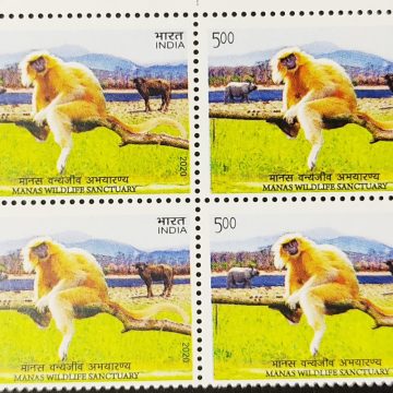 UNESCO World heritage sites Manas wild life (Block of 4 stamp)