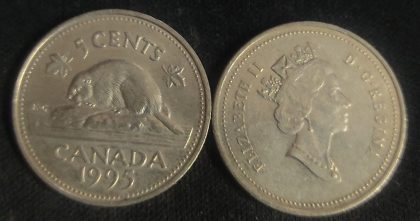 5 Cents Canada 1995 Elizabeth II D.G Regina