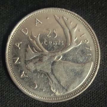 25 Cents Canada 1971 Elizabeth II D.G. Regina
