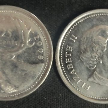 25 Cents Canada 2008 Elizabeth II D.G. Regina