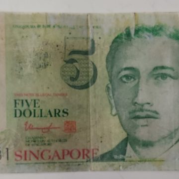 Singapore 5 Dollars polymer (Used)