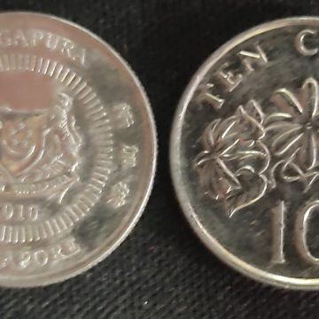 10 Cents 2010 Majulah Singapora/ Singapore (unc)
