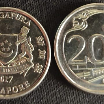 20 Cents 2017 Majulah Singapora/ Singapore (unc)