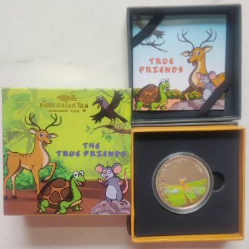 Panchatantra Coloured Souvenir Coin Proof Set: The True Friends(PROOF SET)