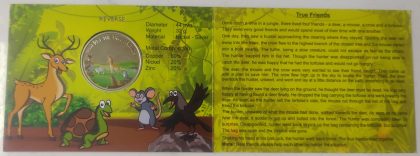 Panchatantra Coloured Souvenir Coin Proof Set: The True Friends(PROOF SET) Blister Packing - Image 3