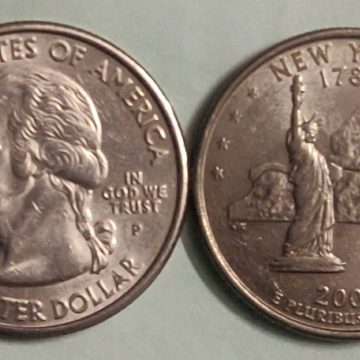 United States Quarter Dollar New York State 1 Coin (# 11/50) Used