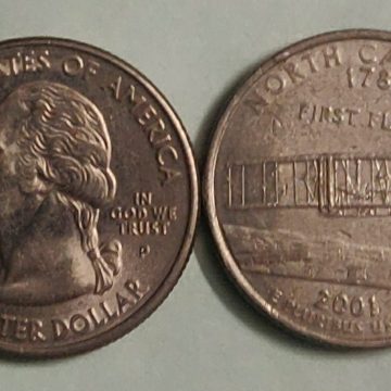 United States Quarter Dollar North Carolina State 1 Coin (# 12/50) Used
