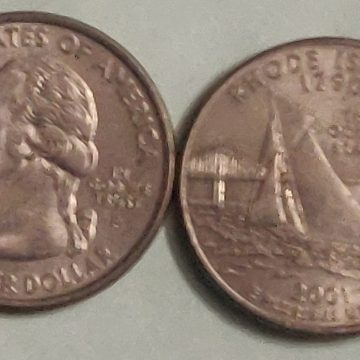 United States Quarter Dollar Rhode Island State 1 Coin (# 13/50) Used