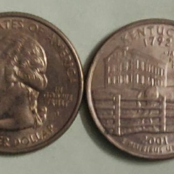 United States Quarter Dollar Kentucky State 1 Coin (# 15/50) Used