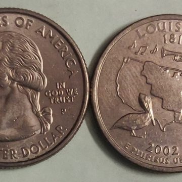 United States Quarter Dollar Louisiana State 1 Coin (# 18/50) Used