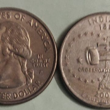 United States Quarter Dollar Indiana State 1 Coin (# 19/50) Used