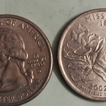 United States Quarter Dollar Mississippi State 1 Coin (# 20/50) Used