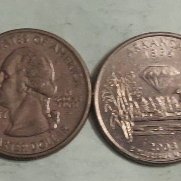 United States Quarter Dollar Arkansas State 1 Coin (# 25/50) Used
