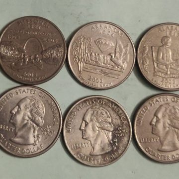 United States Quarter Dollars Set of  5 State Coins 2003 Used