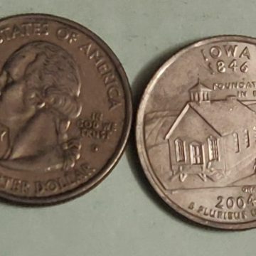 United States Quarter Dollar Iowa State 1 Coin (# 29/50) Used