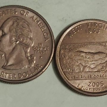 United States Quarter Dollar West Virginia State 1 Coin (# 35/50) Used