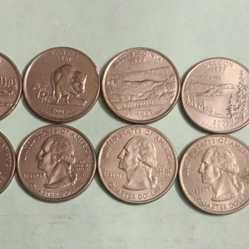 United States Quarter Dollars Set of  5 State Coins 2005 Used