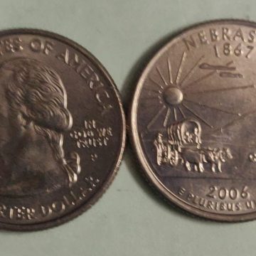 United States Quarter Dollar Nebraska State 1 Coin (# 37/50) Used