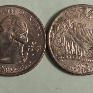 United States Quarter Dollar Colorado State 1 Coin (# 38/50) Used