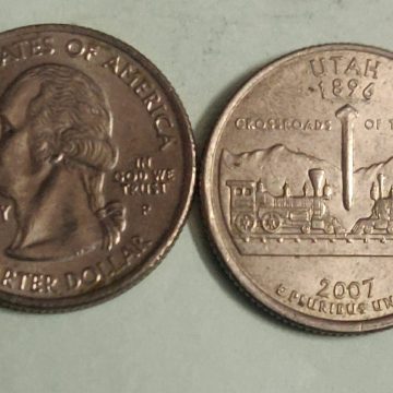 United States Quarter Dollar Utah State 1 Coin (# 45/50) Used