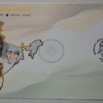 Messenger of Peace Bangladesh Spl Cover with Mother Teresa canceletion 2011 (Foreign)