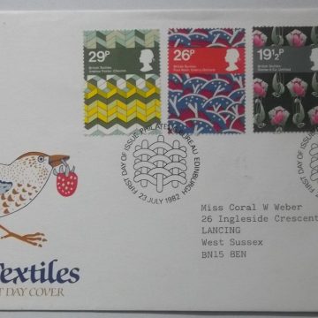 Royal Mail FDC British Textiles 1982 (Foreign FDC)
