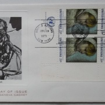 United Nations Official Geneva Cachet FDC Blk of 4 Stamp (Foreign FDC)