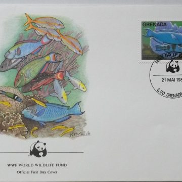 World Wide Fund For Nature CORAL REEF FISH GRENADA (3) (Foreign First day cover)