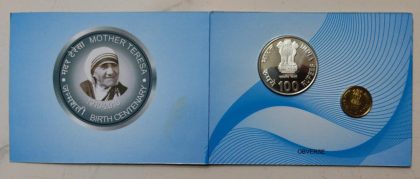 Mother Teresa Birth centenary Rs.100 Rs.5  (Proof set) - Image 2