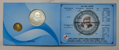 Mother Teresa Birth centenary Rs.100 Rs.5  (Proof set) - Image 3