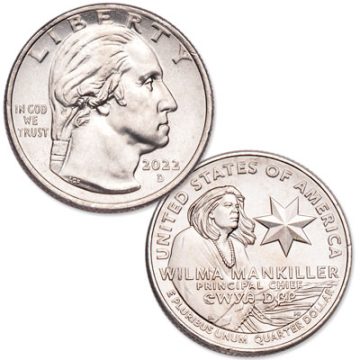 USA District Quarters, UNC 1 Coin 2022 (Wilma Mankiller)
