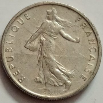 Half Franc 1969 Liberte Egalite Fraternite(used)