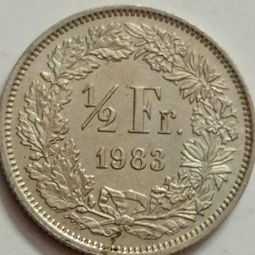 Half Franc 1983 Liberte Egalite Fraternite(used)