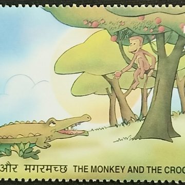 Stories from panchatantra Monkey in Tree & Crocodile_Cut Setenant