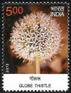 Wild Flowers of India Globe Thistle_Cut Setenant