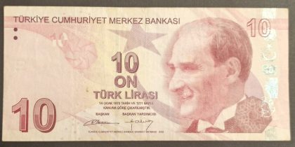 Turkish 10 lira (Used)
