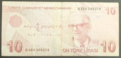 Turkish 10 lira (Used) - Image 2