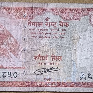 Nepal Currency 20 Rupees (Used)