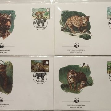 World Wide Fund For Nature Belize Jaguar Panthera 1983 Set of 4 (Foreign FDC) (Foreign FDC)