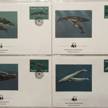 World Wide Fund For Nature Republic of Palau Humpback Whale 1983 Set of 4 (Foreign FDC)