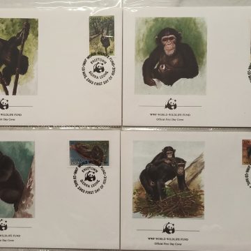 World Wide Fund For Nature Sierra Leone Chimpanzee 1983 Set of 4 (Foreign FDC)
