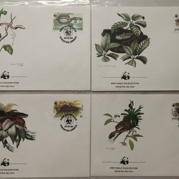World Wide Fund For Nature Jamaica Snakes 1984 Set of 4 (Foreign FDC)