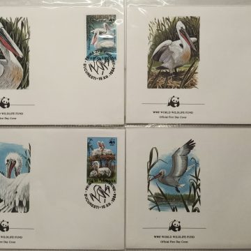 World Wide Fund For Nature Posta Romania Pelican 1984 Set of 4 (Foreign FDC)