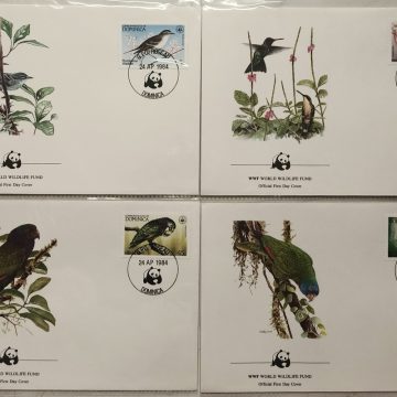 World Wide Fund For Nature Republic of Dominica Birds 1984 Set of 4 (Foreign FDC)